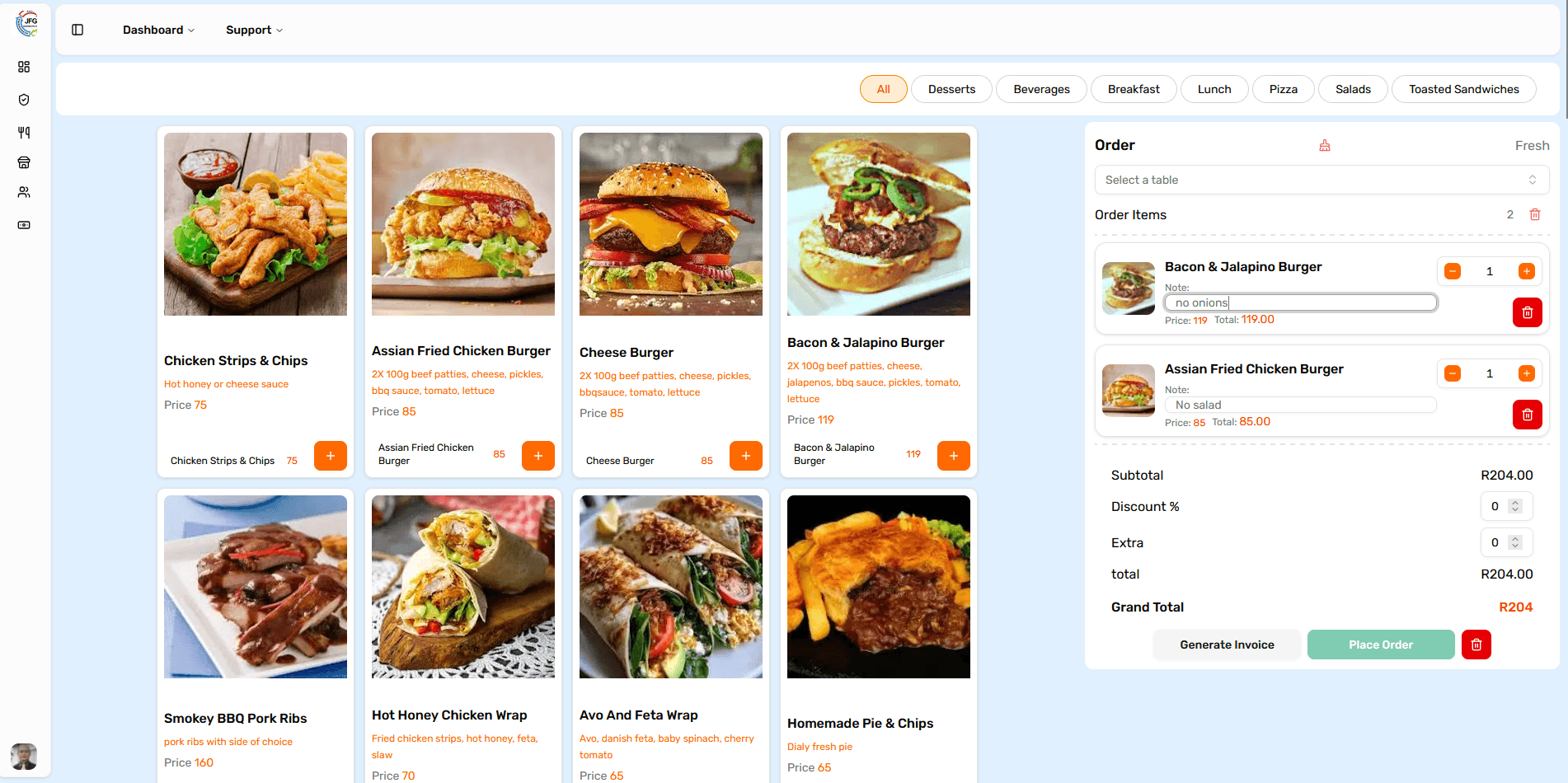 Visual representation for tip: Manage Orders